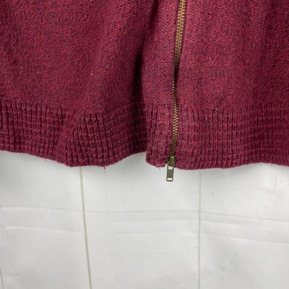 Madewell Red Back Zipper Crew Neck Sweater Size S - Picture 4 of 6